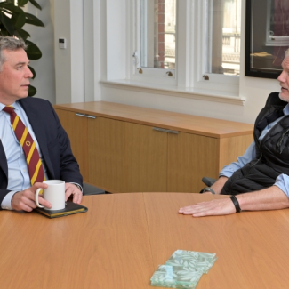 Professor Mike Caine (left) and Al Carns MP