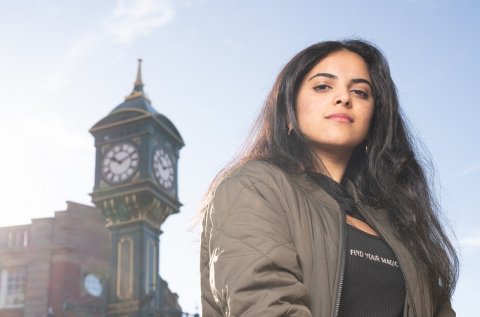Aston student in Birmingham