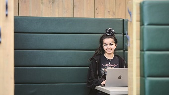 student on laptop