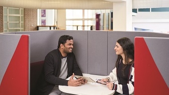 students discussing