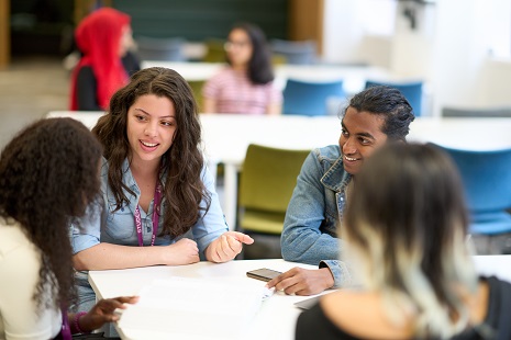 Students working together